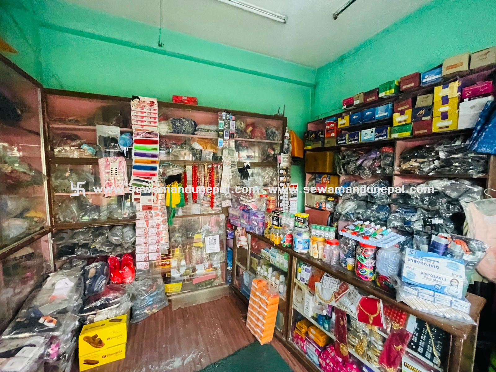 Ladies cosmetics and fancy shop on sale at CRS chowk, Samakushi
